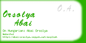 orsolya abai business card